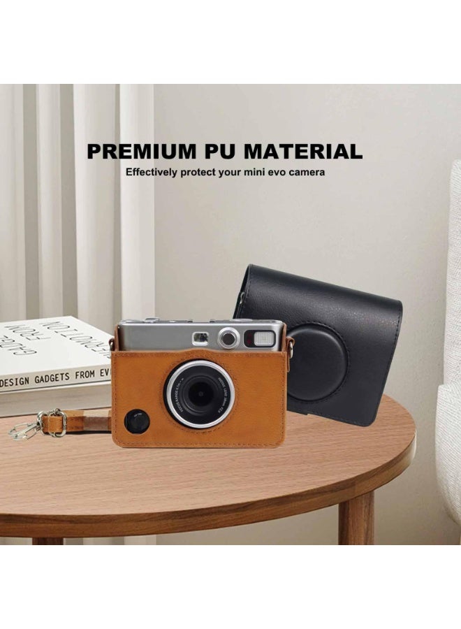 OSHIMA Instant Mini Evo Case, Compatible for Fuji Mini Evo Camera, Camera Protective Case Bag with Adjustable Shoulder Strap(Black) - Image 4